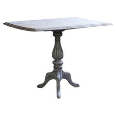 Antique Blue Green Square Folding Table from France