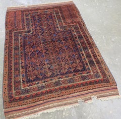 Antique Blue Ground Timuri / Baluch Prayer Rug, Circa 1880 Or Earlier