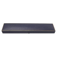 Antique Blue Leather Watch and Bracelet Box