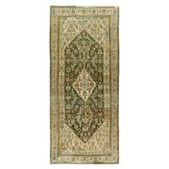 Antique Blue Lightly Distressed Persian Bibikabad Rug