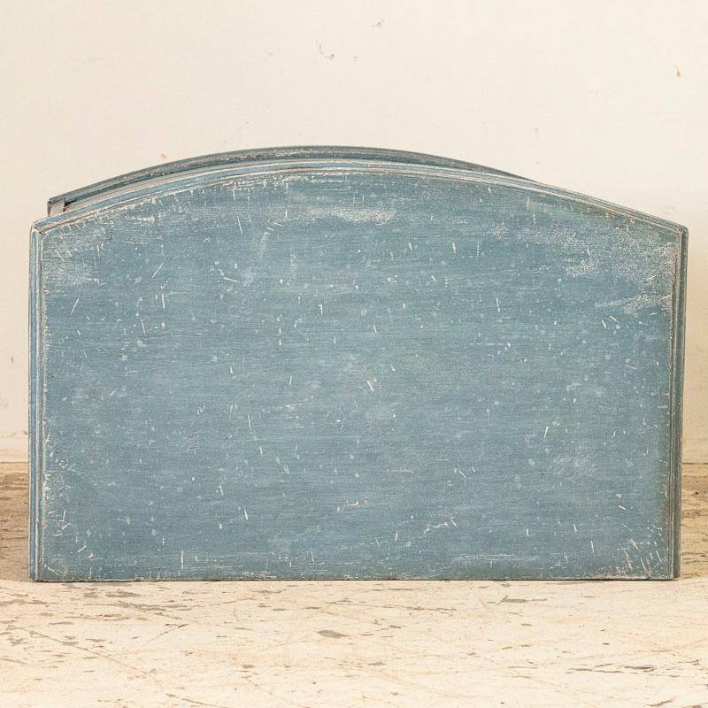 19th Century Antique Blue Painted Bow Front Chest of Drawers