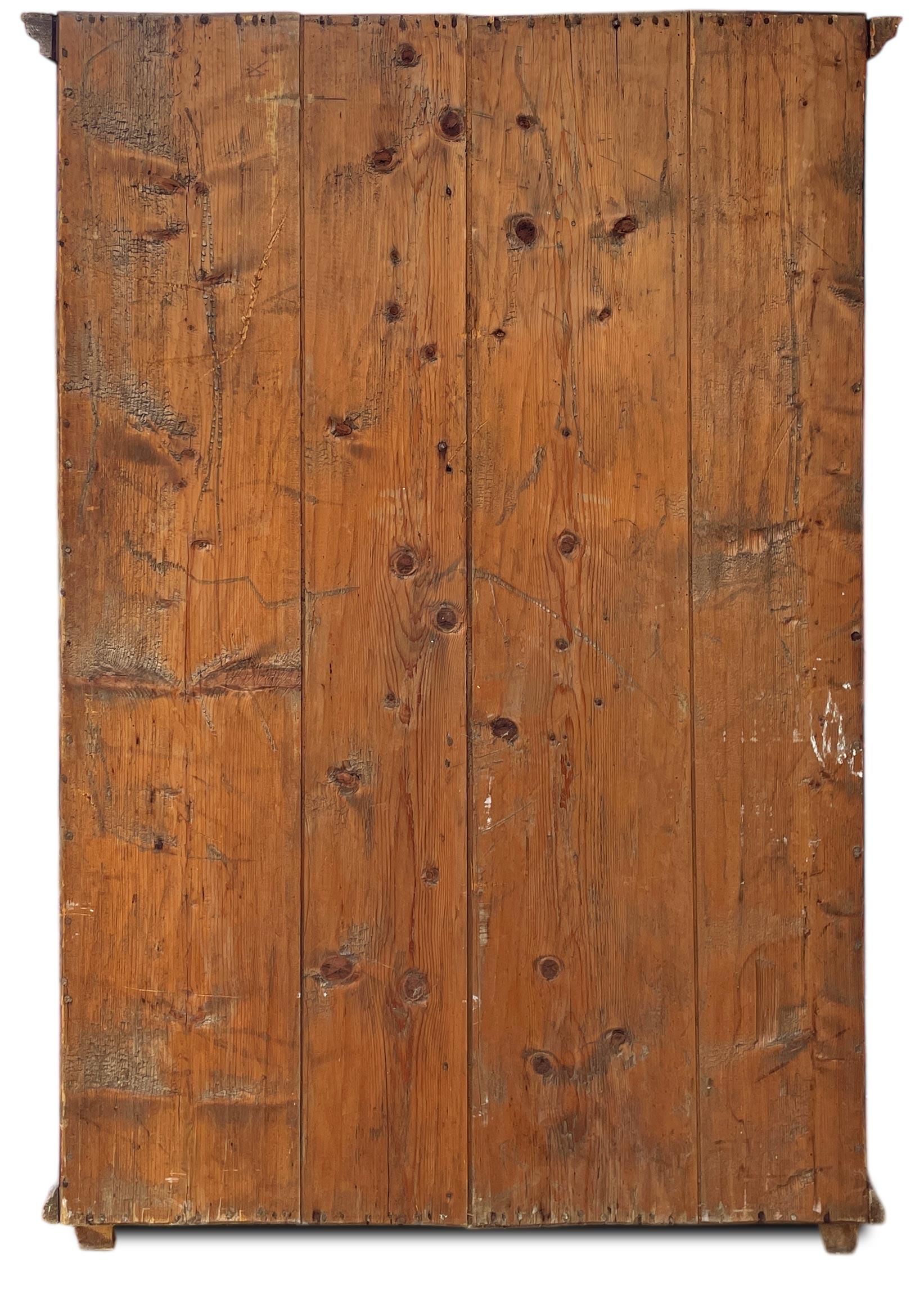 Antiker blau bemalter Schrank aus dem Jahr 1850 im Angebot 11