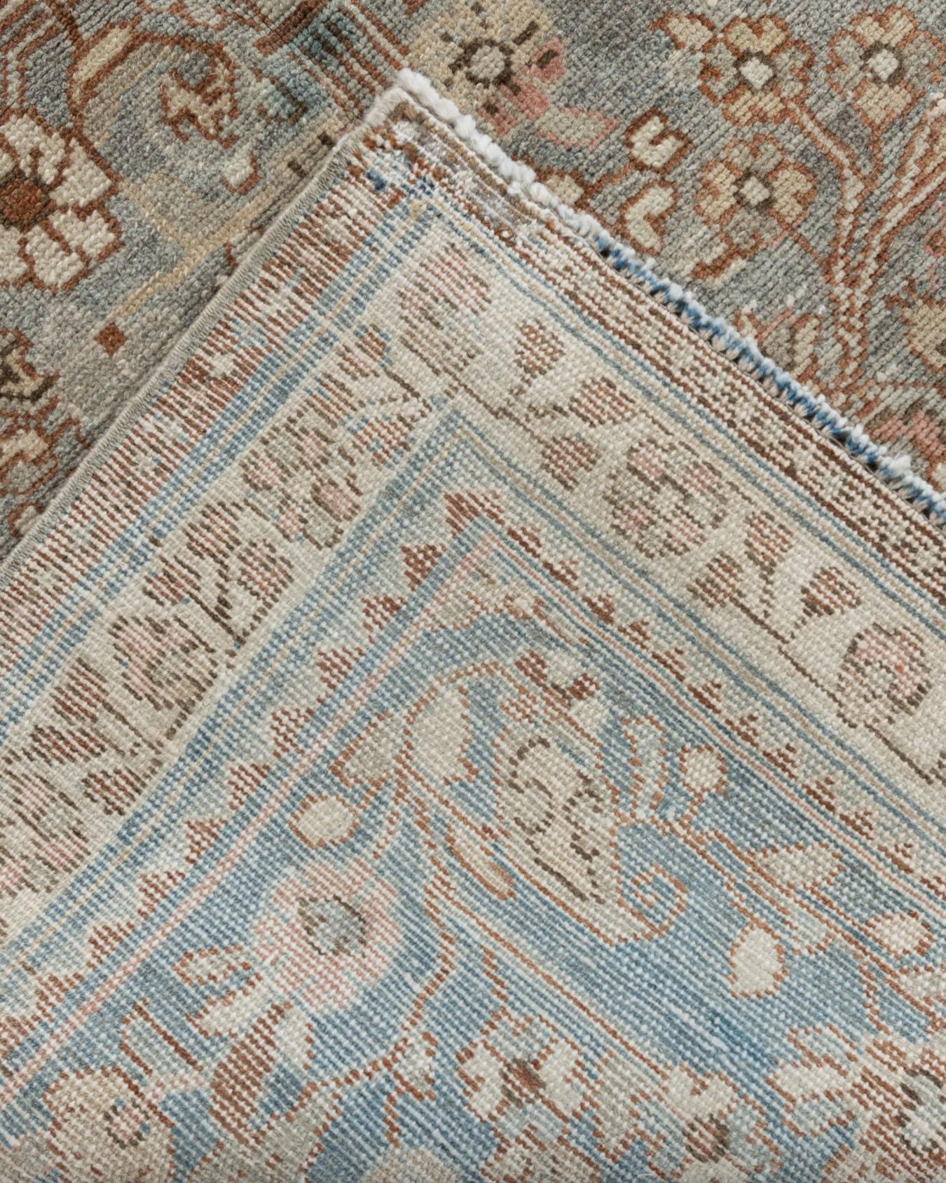 Perse Antique tapis persan Malayer bleu 3'4 x 4'9 en vente