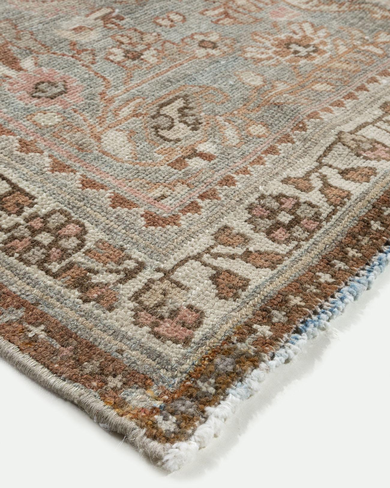 Antique tapis persan Malayer bleu 3'4 x 4'9 Bon état - En vente à New York, NY