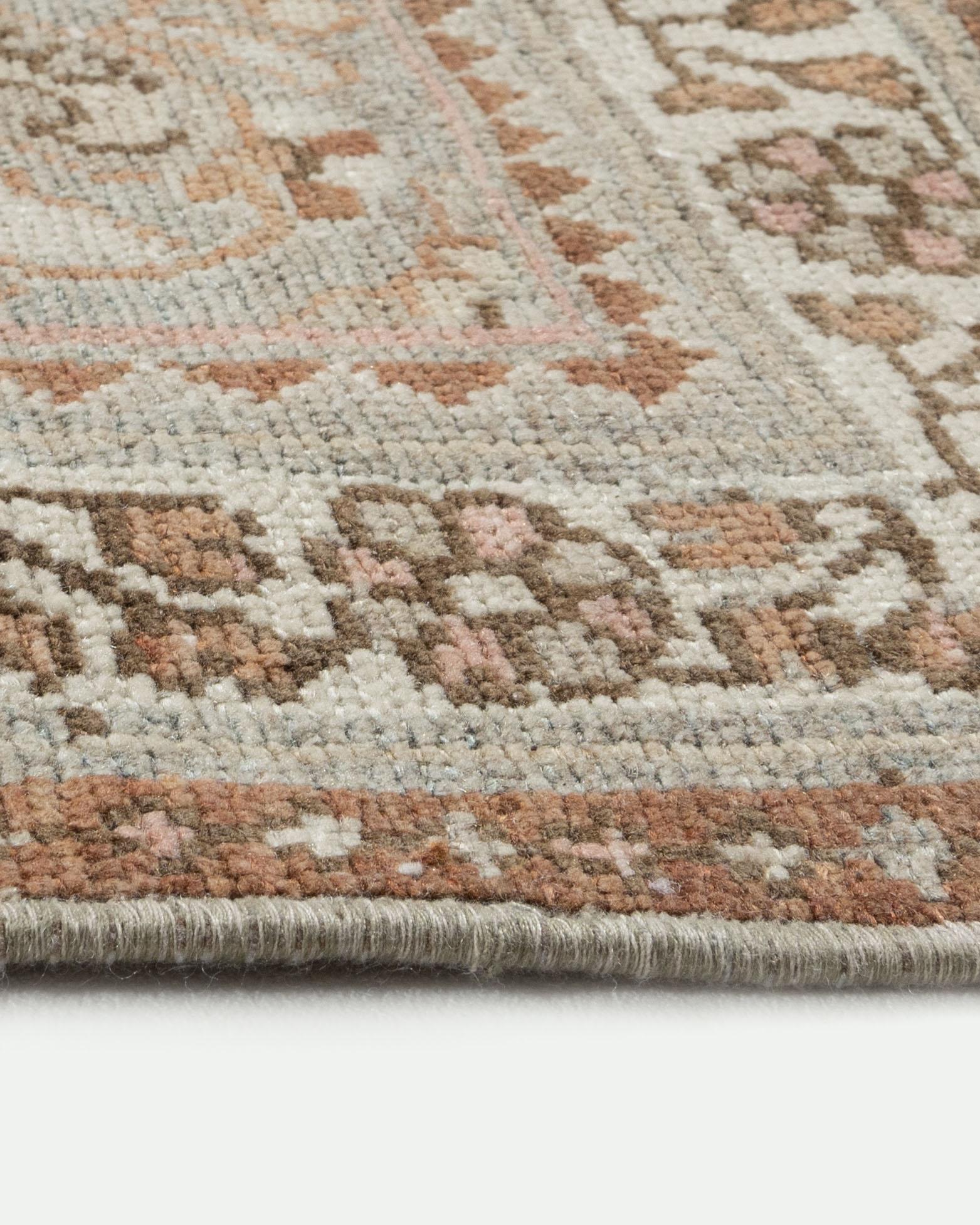 Laine Antique tapis persan Malayer bleu 3'4 x 4'9 en vente