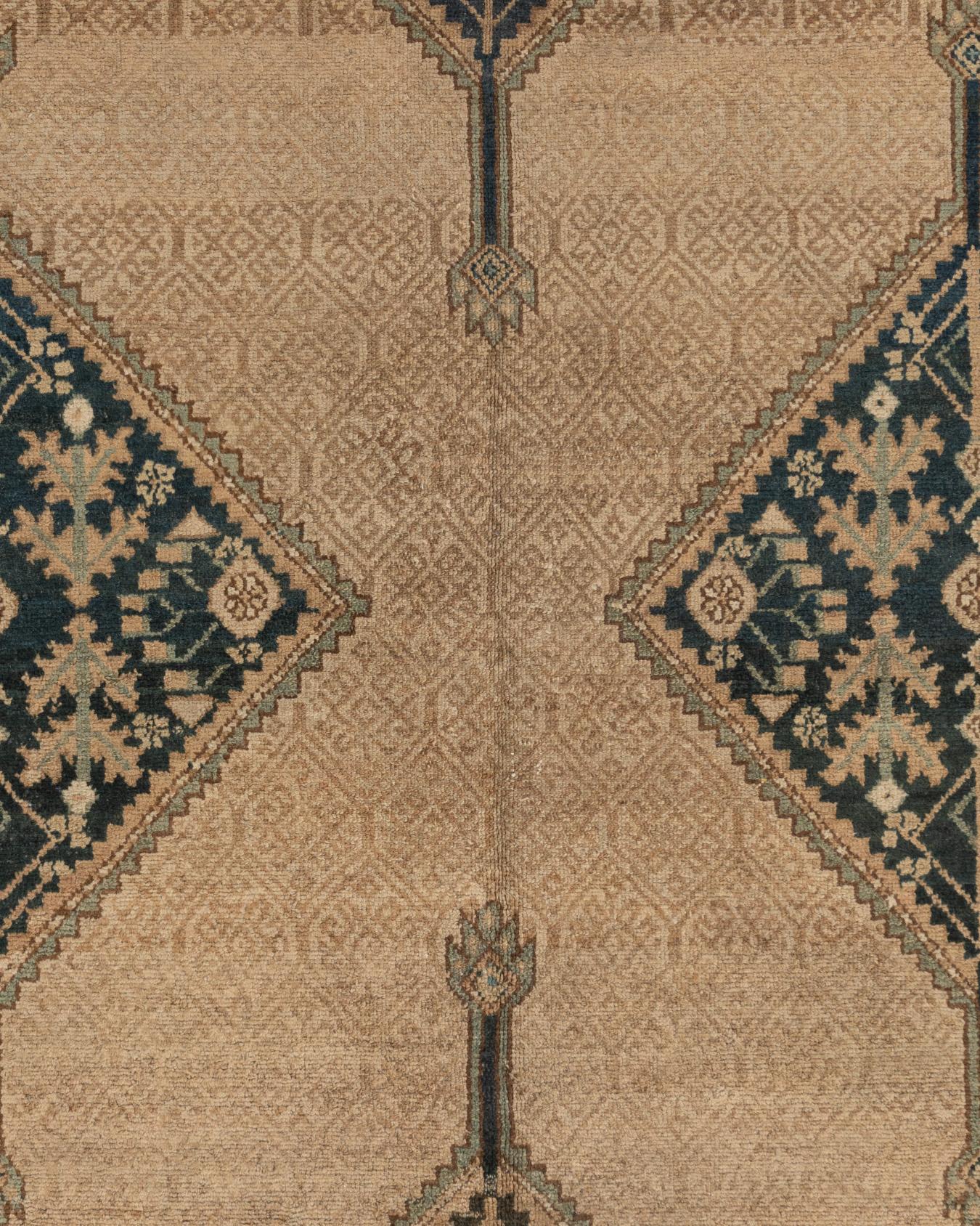 Ancien tapis persan Serab Gallery bleu 7'10 x 19'2 Bon état - En vente à New York, NY