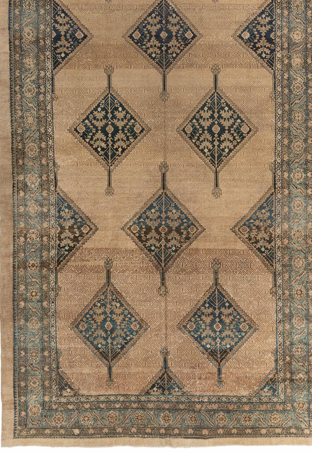 Ancien tapis persan Serab Gallery bleu 7'10 x 19'2 en vente 1