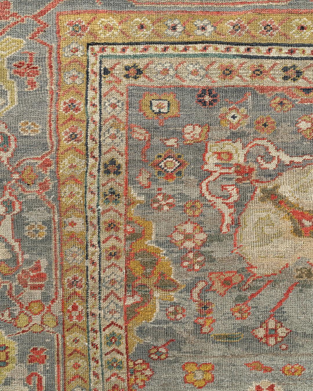 Antiker blauer persischer Sultanabad Rugs   11'4 x 17'9 (Handgeknüpft) im Angebot