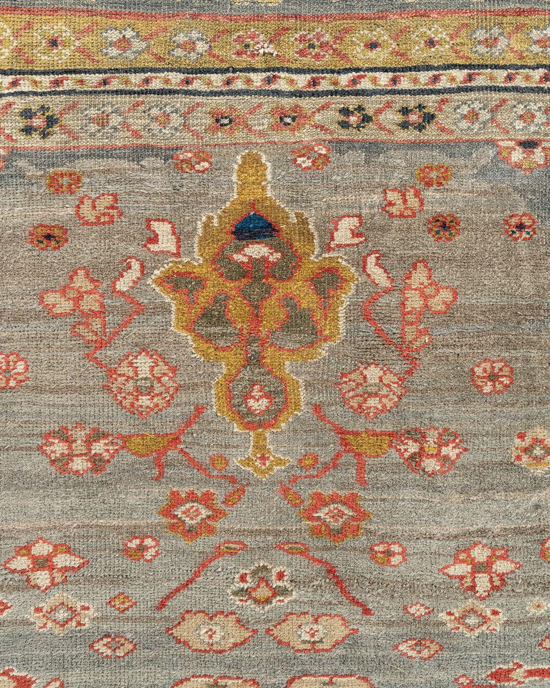 Antiker blauer persischer Sultanabad Rugs   11'4 x 17'9 im Zustand „Gut“ im Angebot in New York, NY