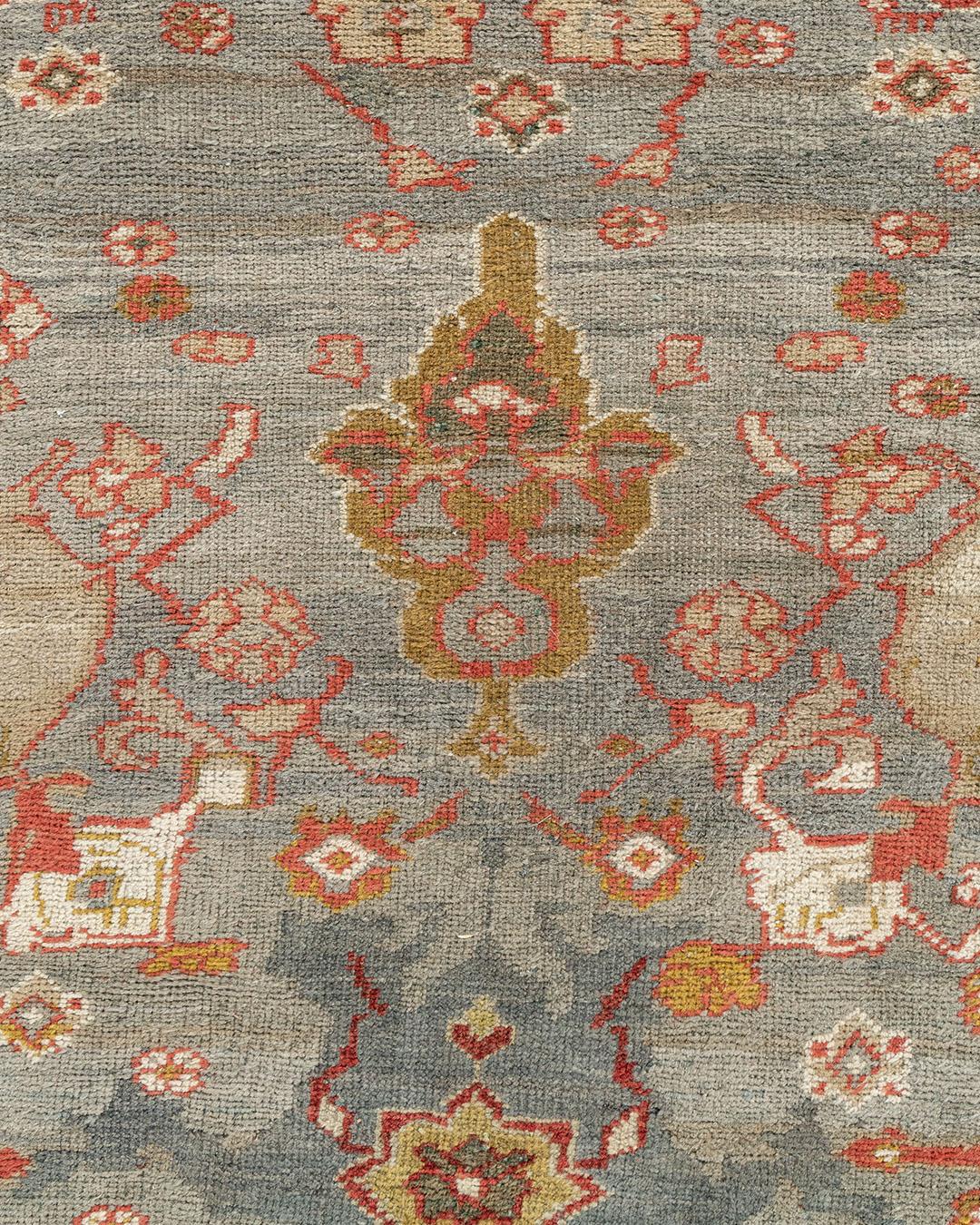 Antiker blauer persischer Sultanabad Rugs   11'4 x 17'9 (19. Jahrhundert) im Angebot