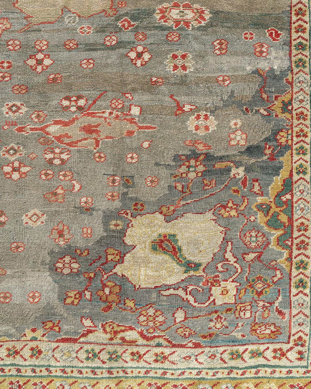 Antiker blauer persischer Sultanabad Rugs   11'4 x 17'9 im Angebot 1
