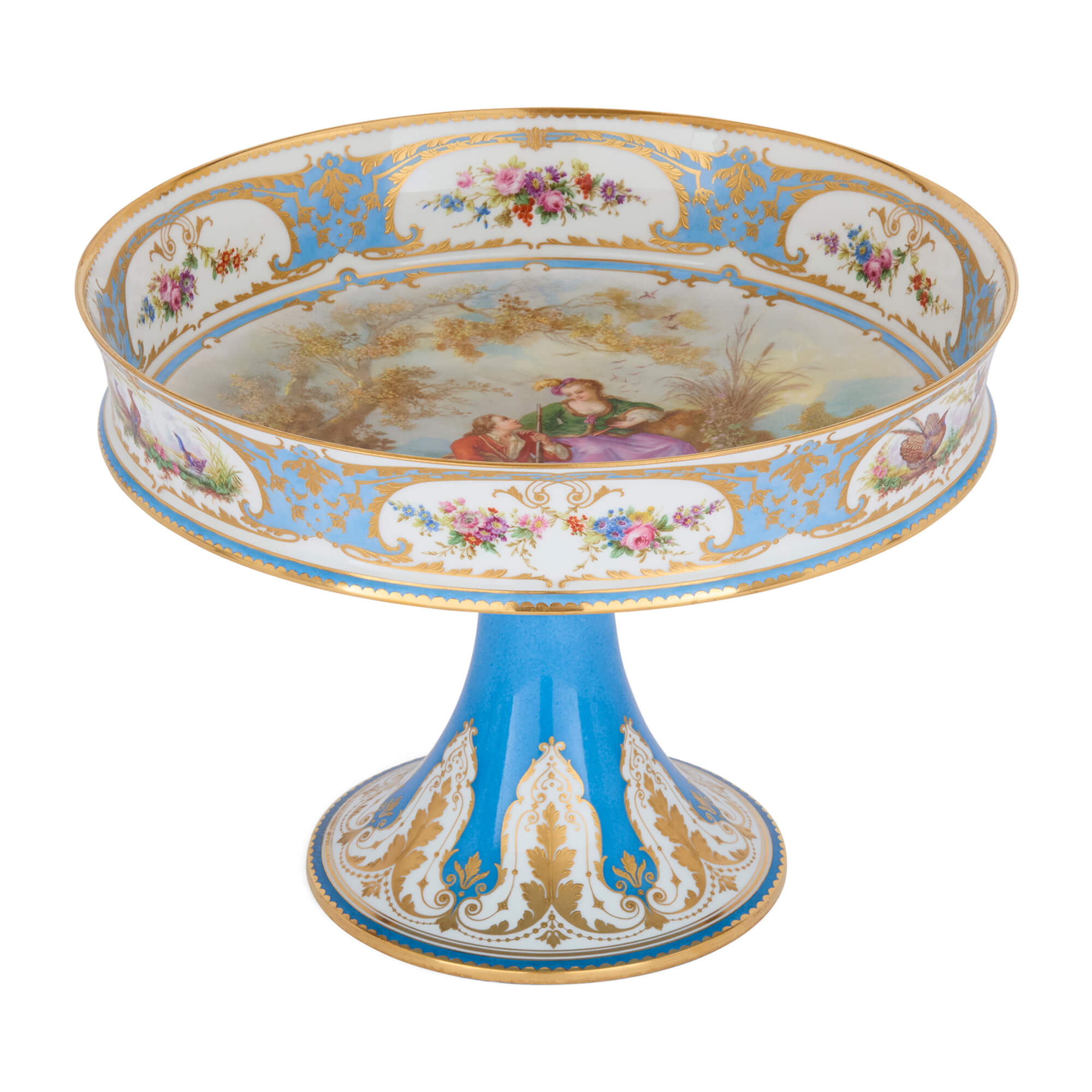 Antique Blue Sèvres Porcelain Centrepiece
