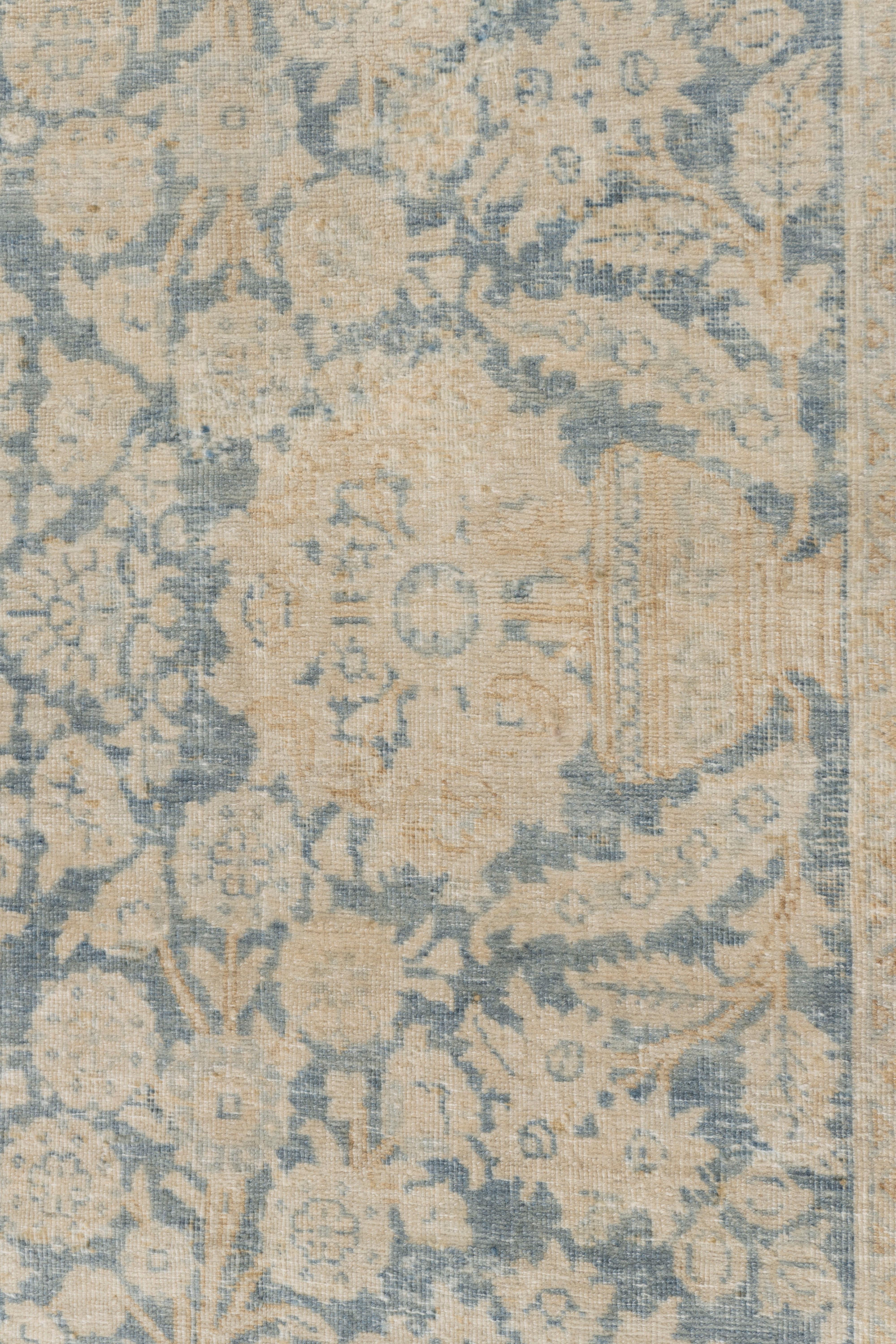 Tappeto Tabriz Persiano Blu Antico Sobrio 6'7 X 9'7 in vendita 4