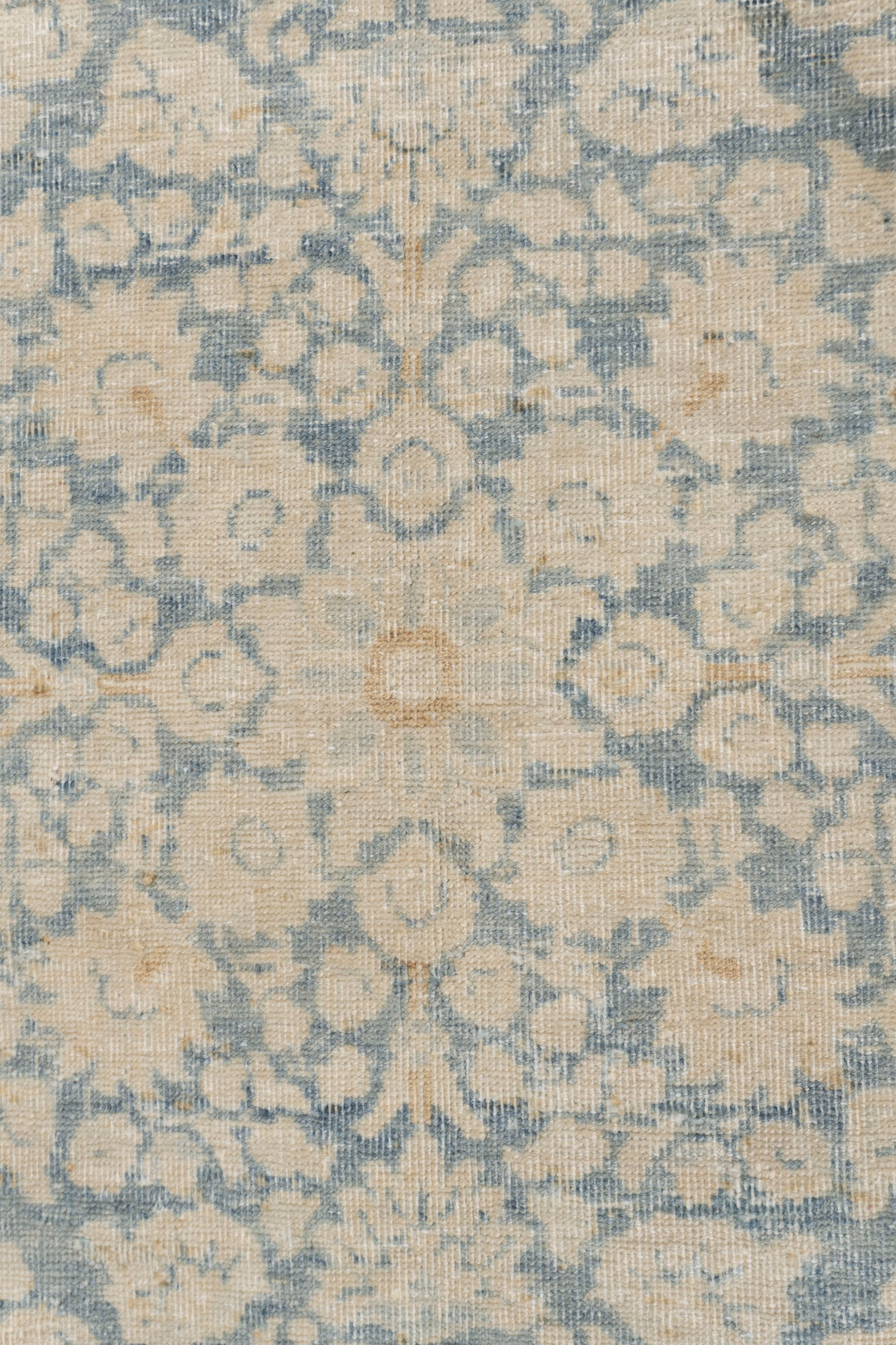 Tappeto Tabriz Persiano Blu Antico Sobrio 6'7 X 9'7 in vendita 2