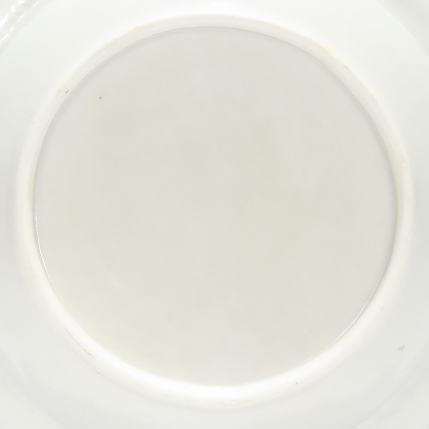 Antique Blue & White Canton Pattern Chinese Export Porcelain Plate Warmer 6