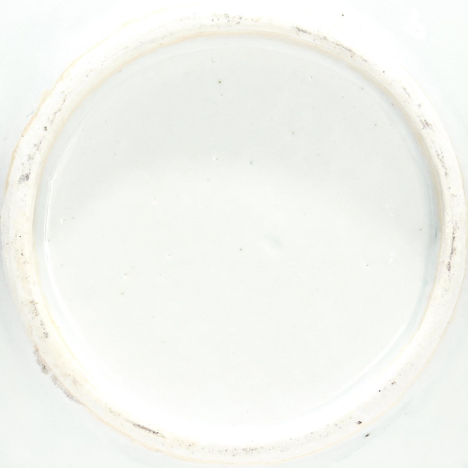 Antique Blue & White Canton Pattern Chinese Export Porcelain Plate Warmer 2