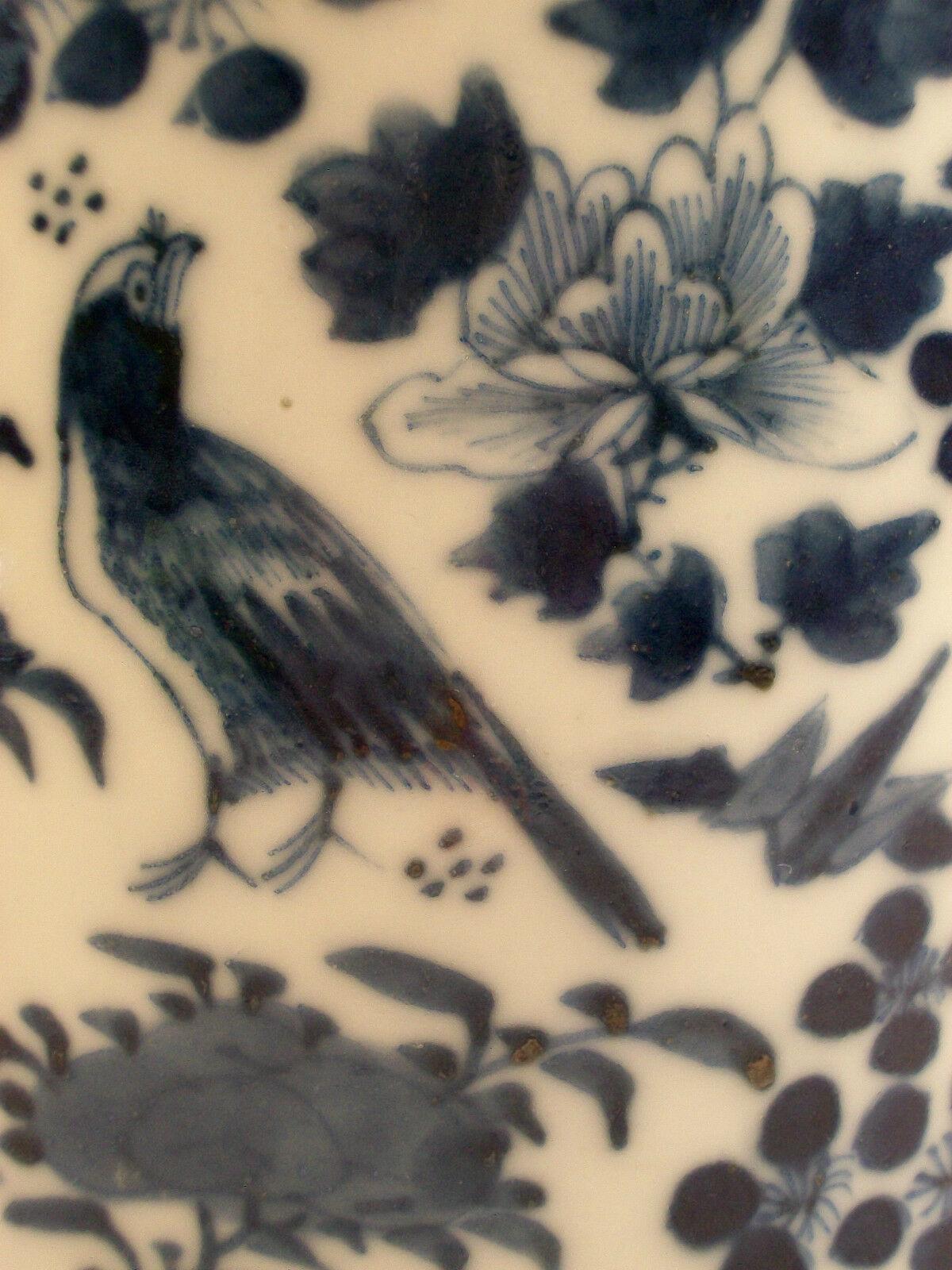 Antike blau-weie Porzellan-Teedose, handbemalt, China, 19. Jahrhundert im Angebot 6