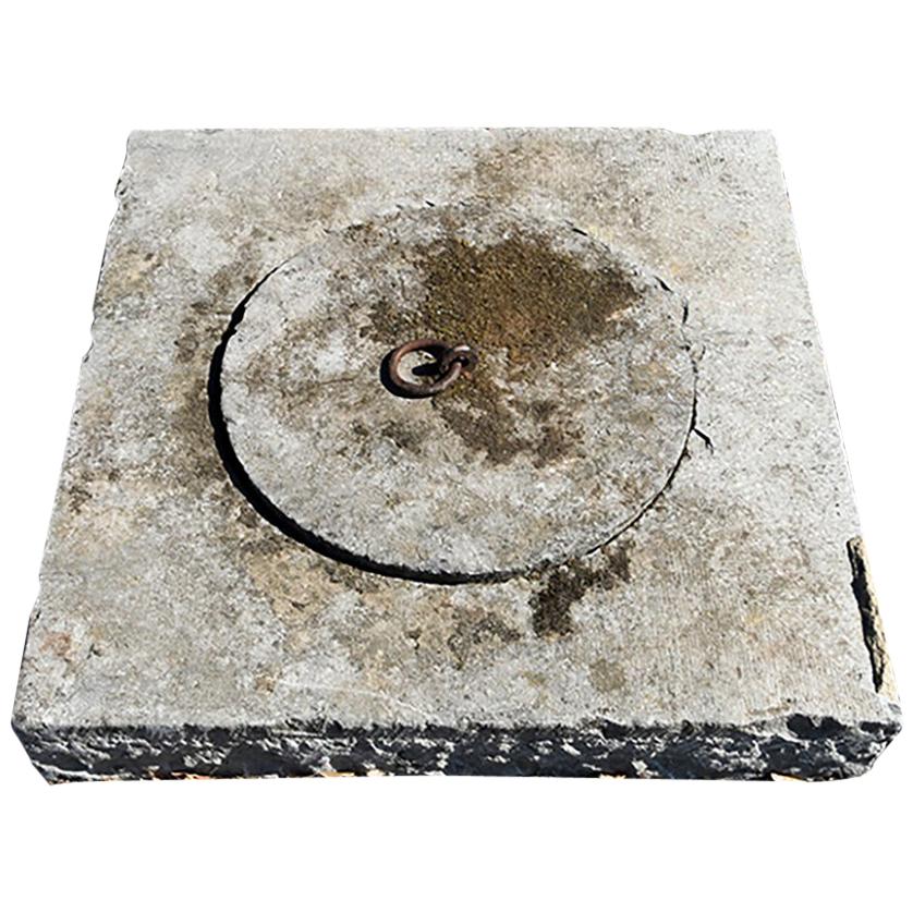 Antique Bluestone Well Cover, 19th Century For Sale