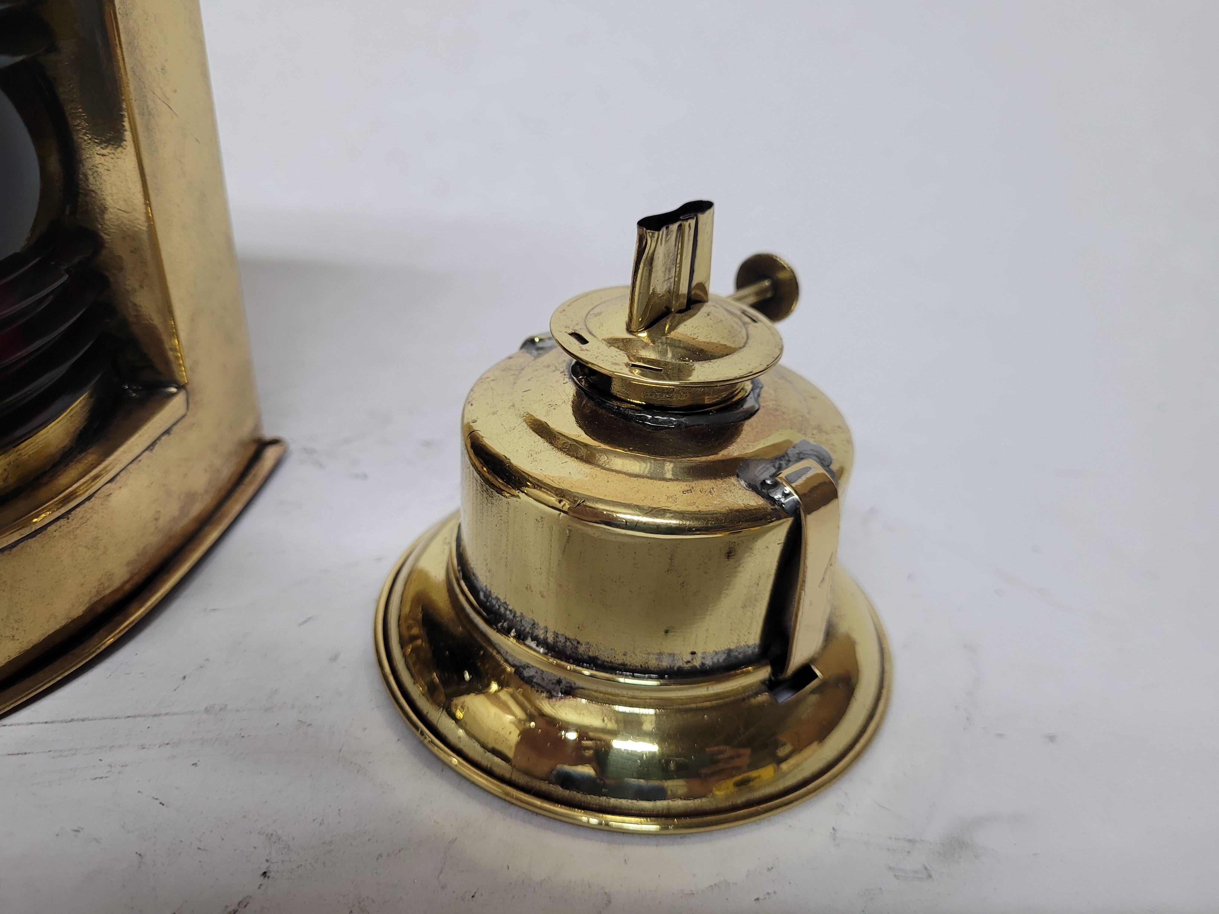 Antique Boat Lantern of Solid Brass For Sale 8