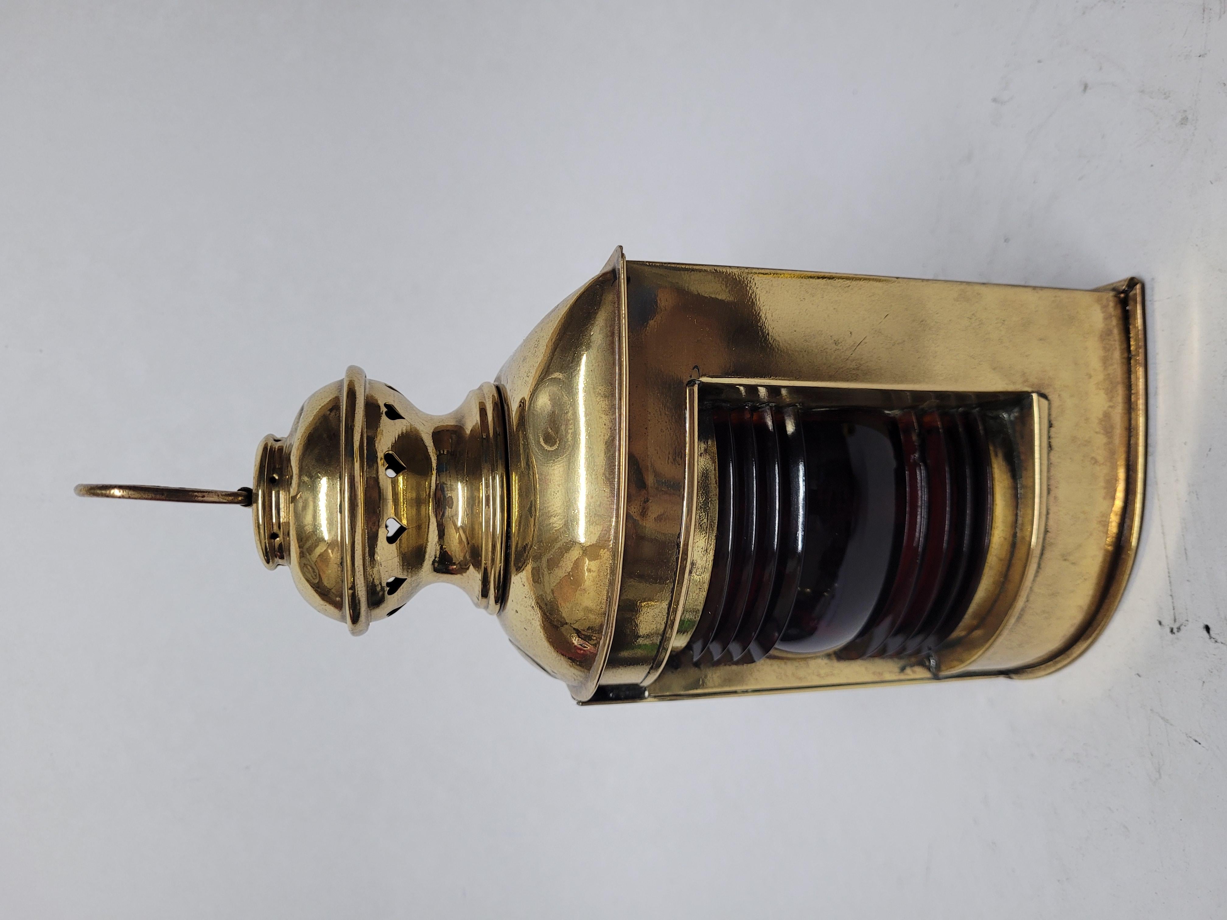 Antique Boat Lantern of Solid Brass For Sale 2