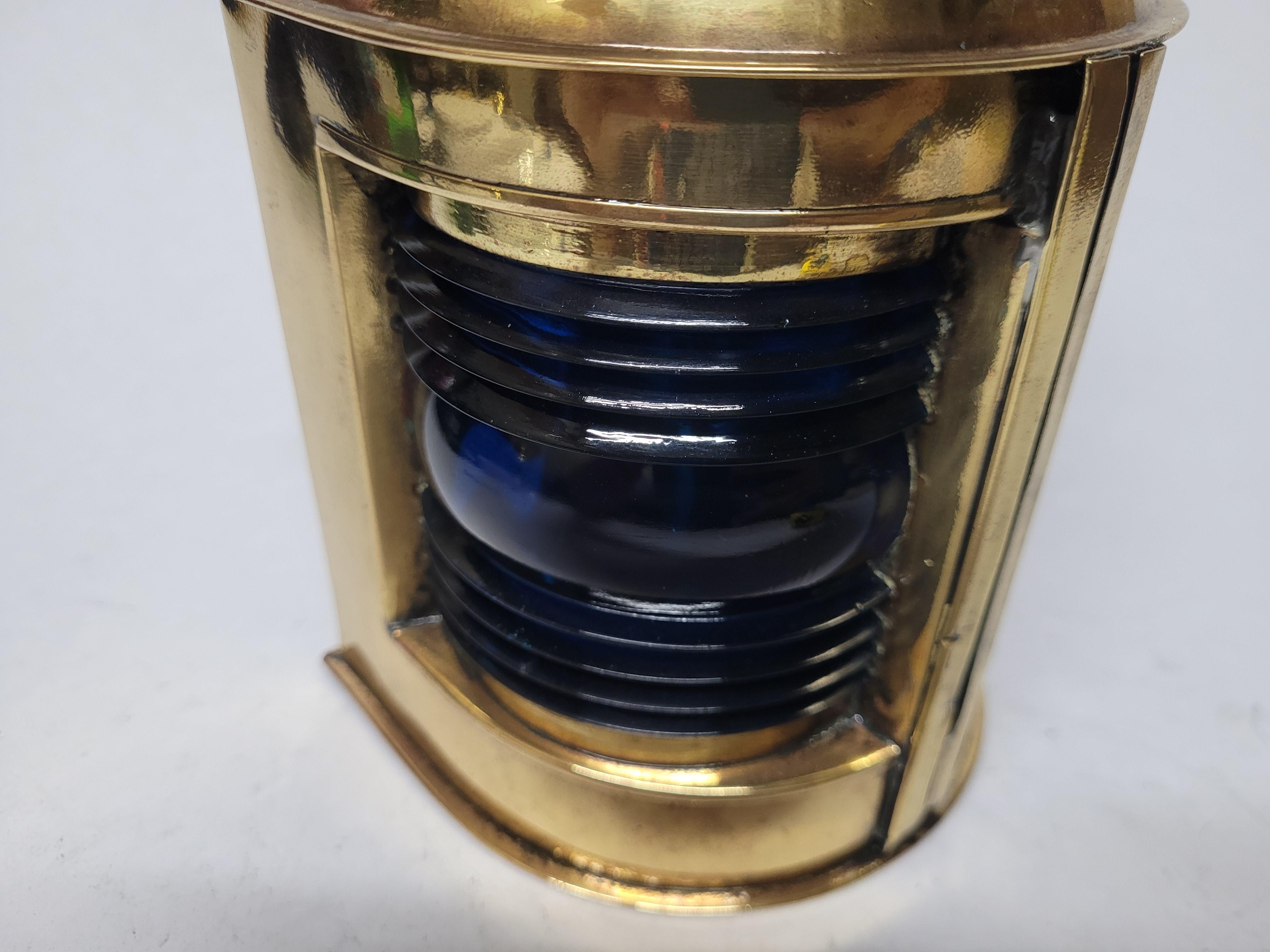 Antique Boat Lantern of Solid Brass For Sale 4