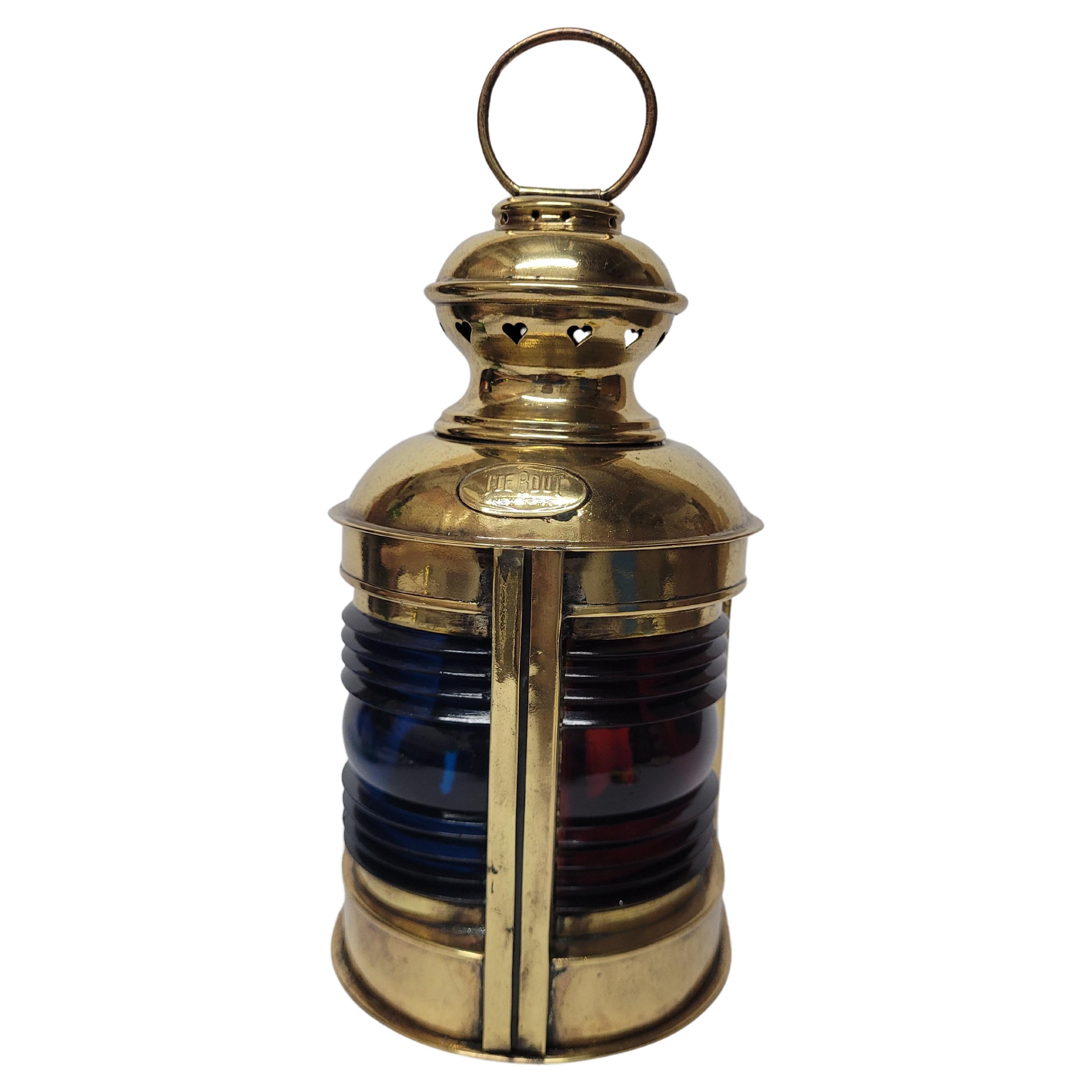 Antique Boat Lantern of Solid Brass For Sale