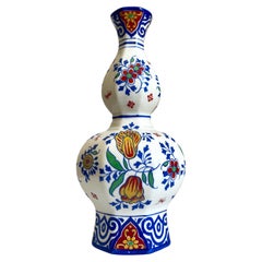 Antique Boch Fréres Keramis Art Deco Delft Faience Vase, Belgium, 1920s