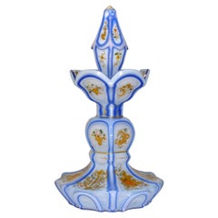 Antiguo frasco de perfume bohemio de vidrio opalino superpuesto Biedermeier, Siglo XIX