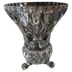 Antique Bohemian Crystal Cut Vase 