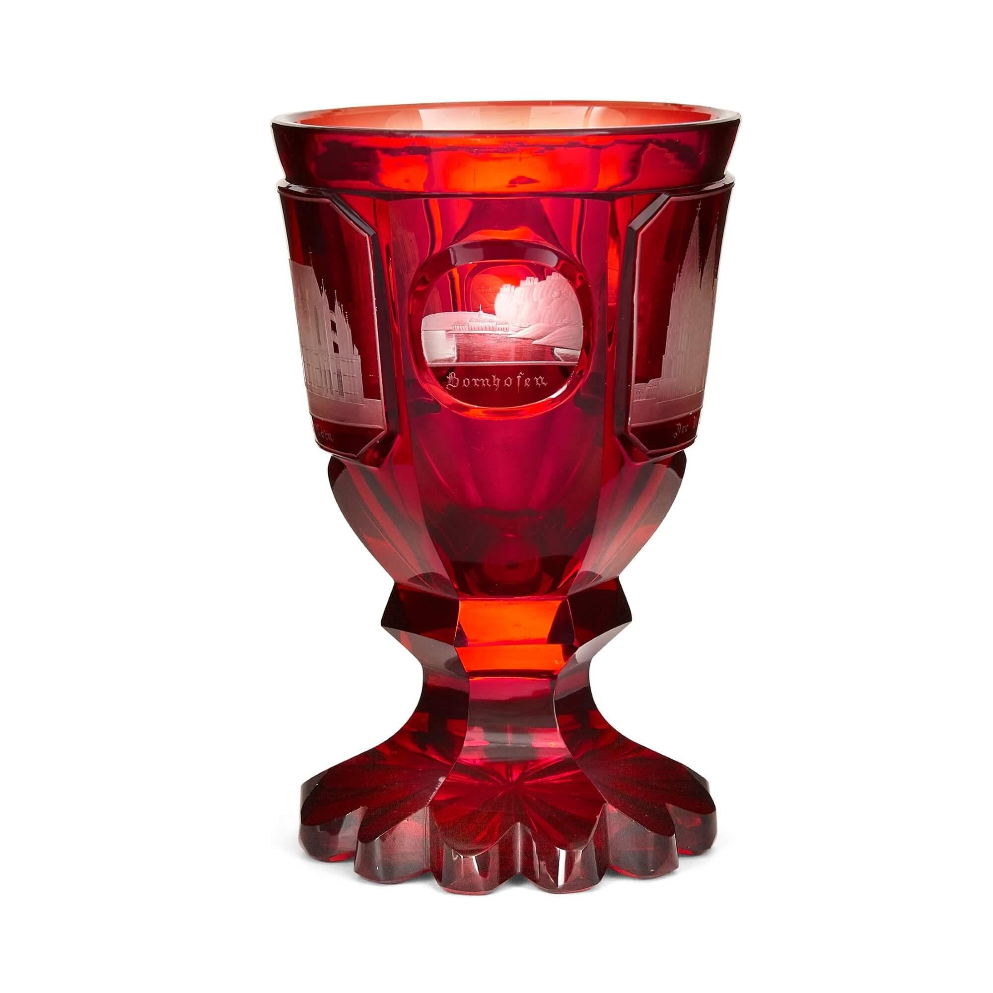 red bohemian glass