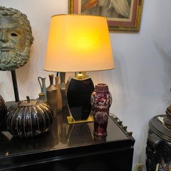 Antique Bohemian Egermann Cut to Clear Stag & Castle Hunt Scene Vase, 19th Cent