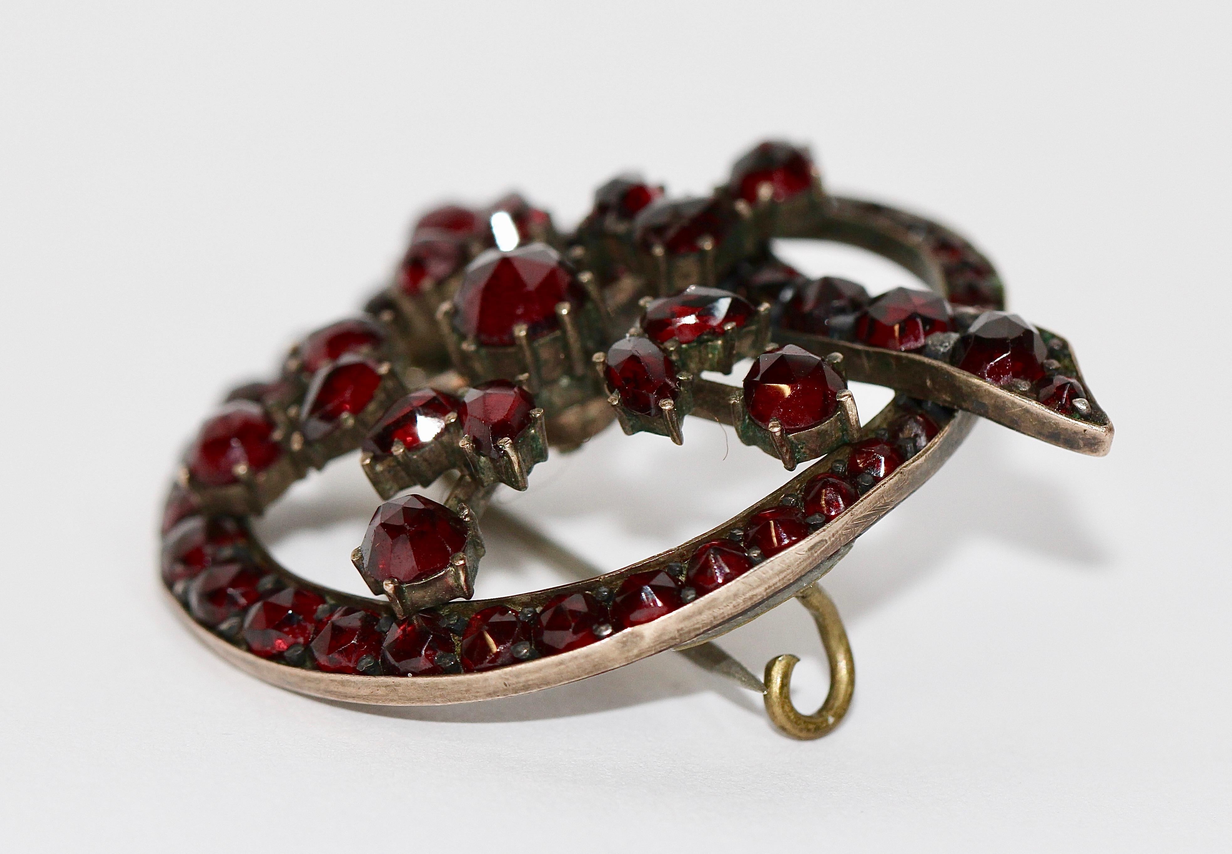 antique garnet brooch