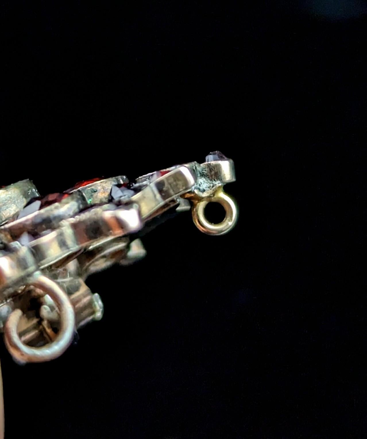 antique garnet brooch