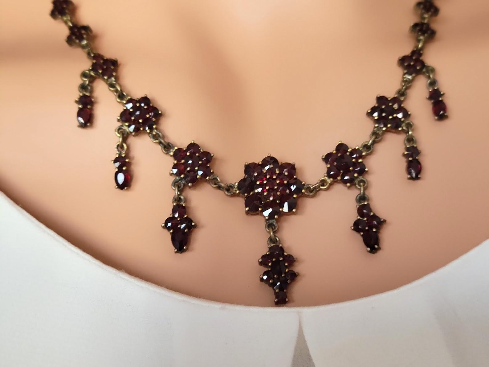 bohemian garnet necklaces
