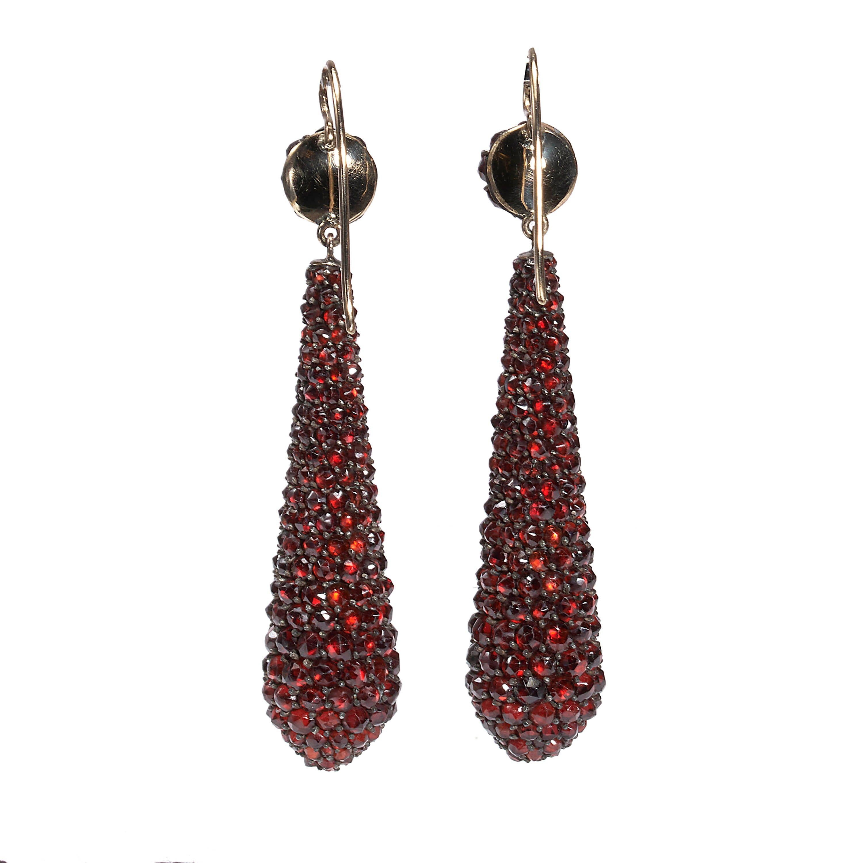 bohemian garnet earrings