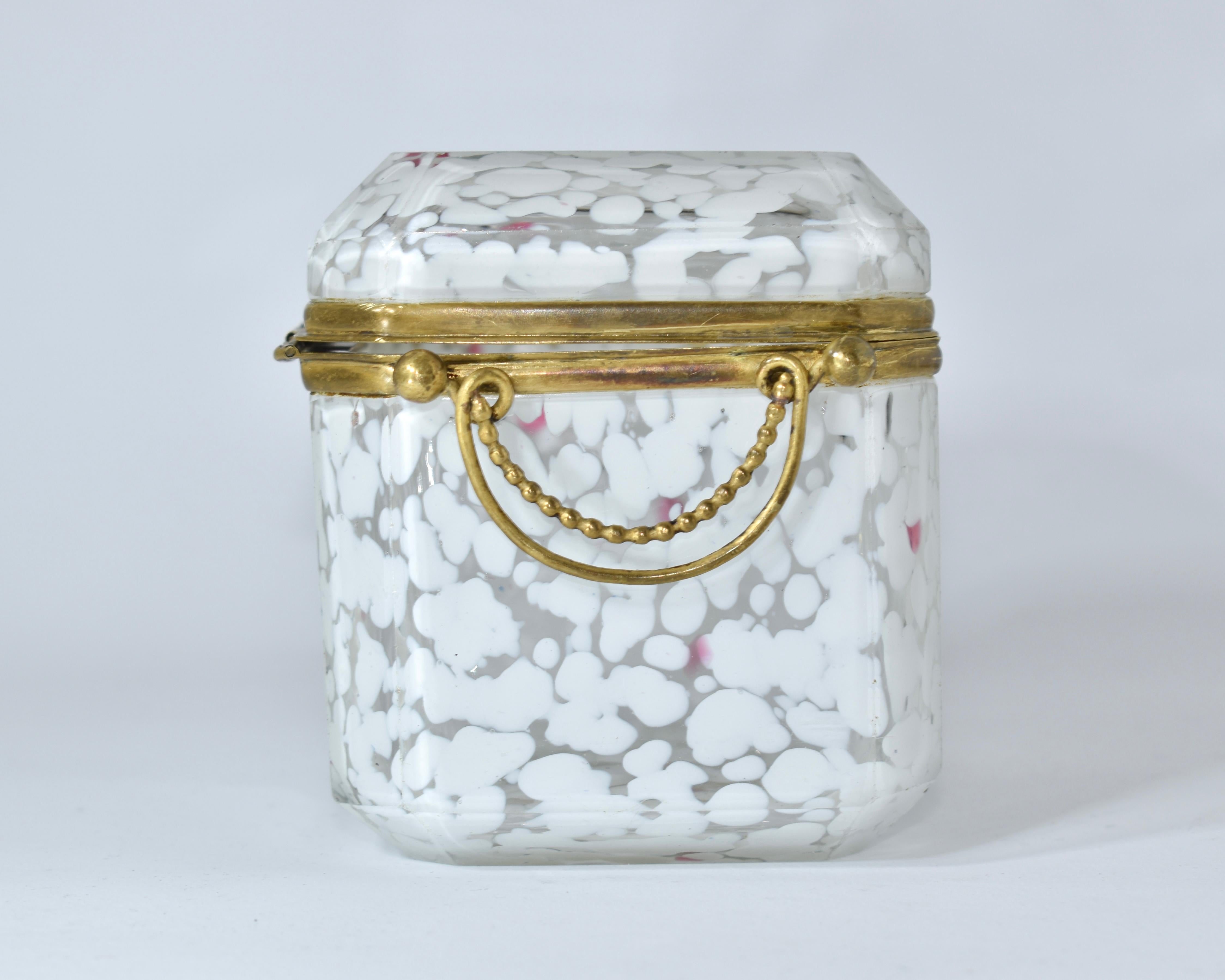 antique glass jewelry box