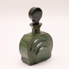 Antique Bohemian Lithyalin Glass Perfume Bottle, Scent Flask, 19th Century