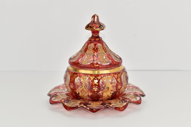 Sucrier en verre taillé vintage des années 50 | FabriQémoi