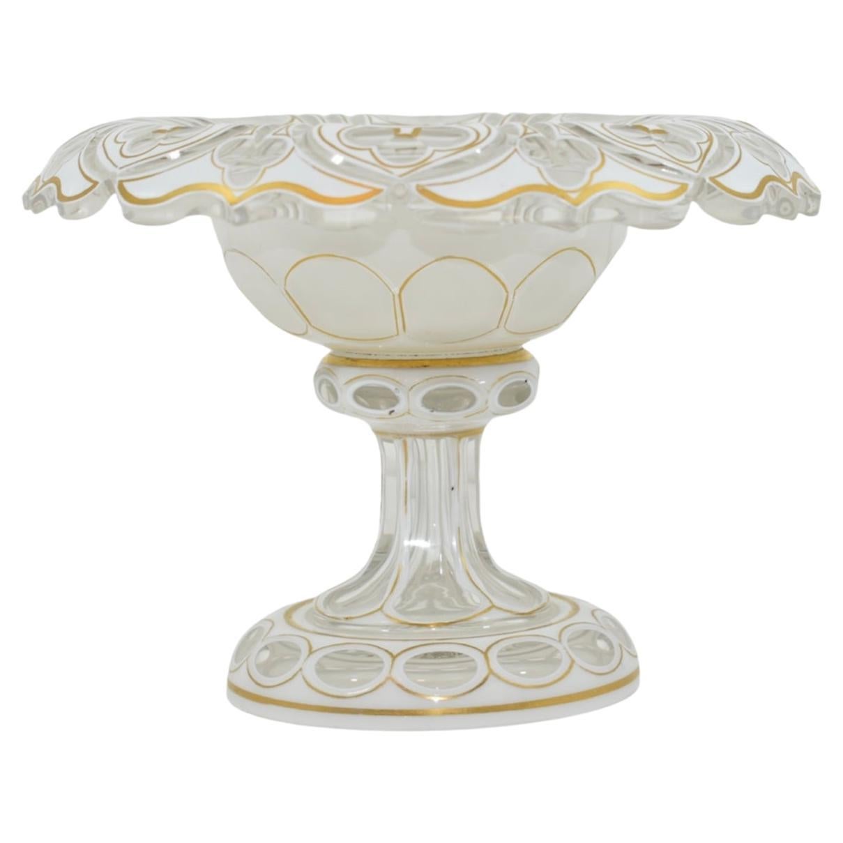 Midcentury Pair of Amber Compote Tazza, 1950 For Sale at 1stDibs