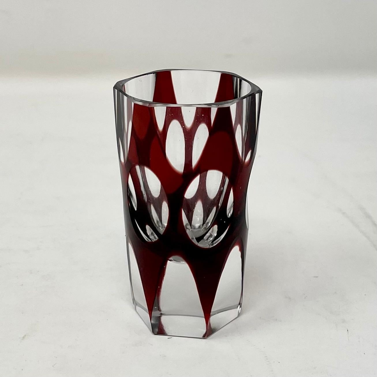 ruby crystal glassware