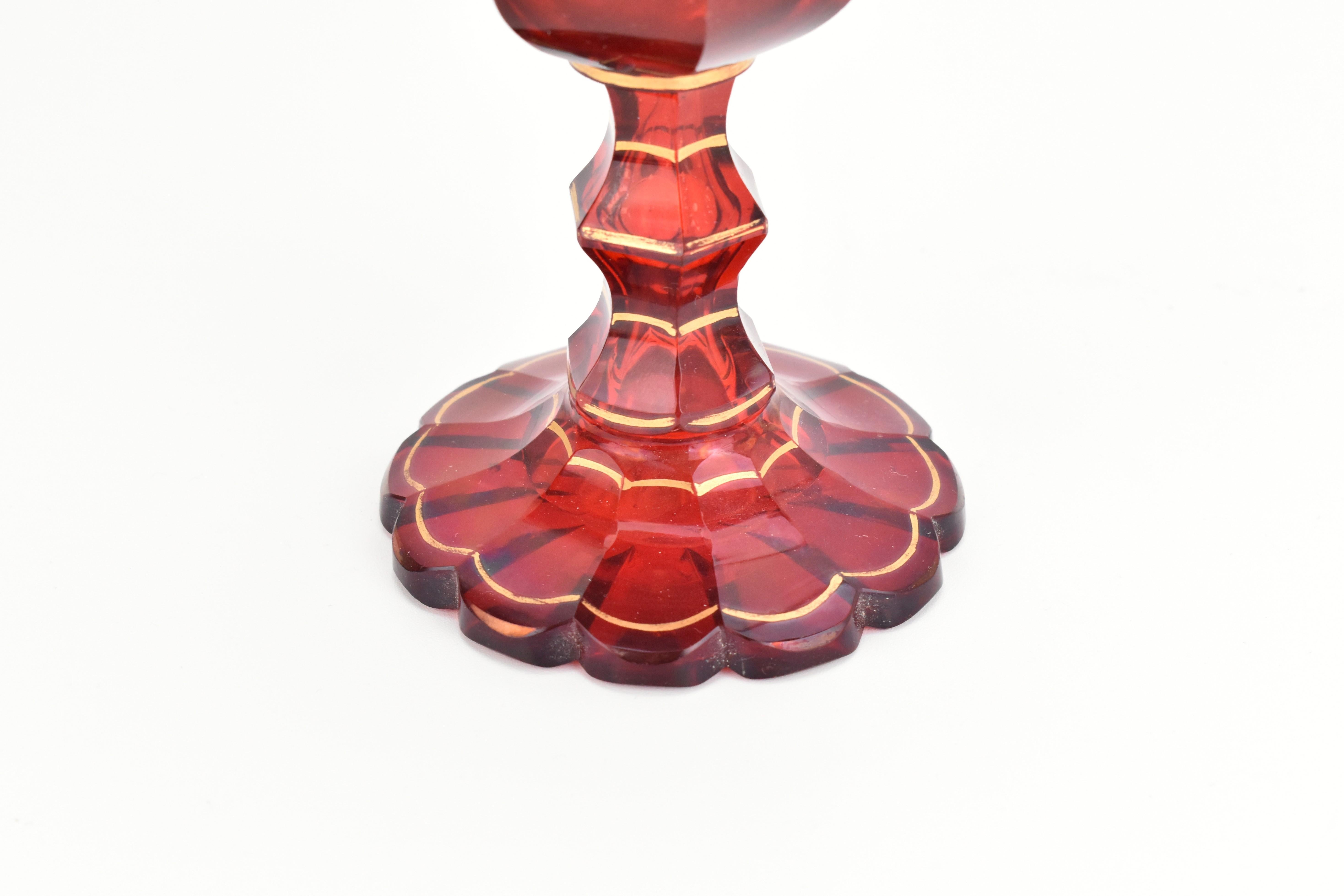 vintage ruby red vase