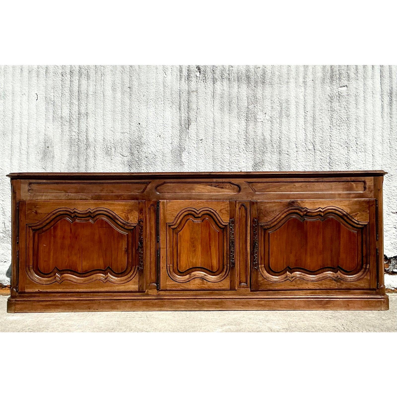 Antique Boho 19th Century Carved Credenza For Sale 5