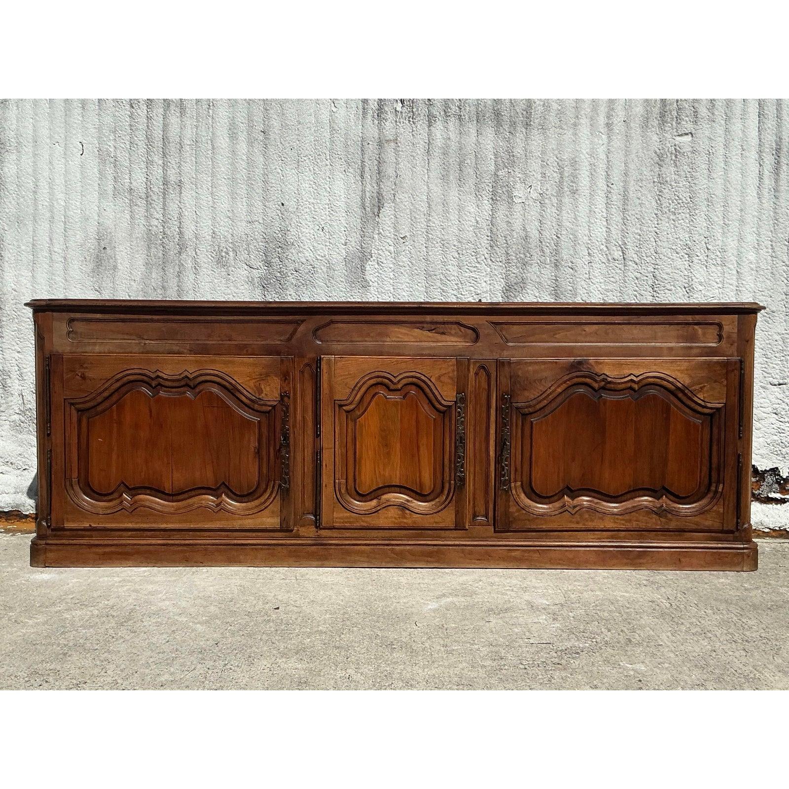 Antique Boho 19th Century Carved Credenza For Sale 1