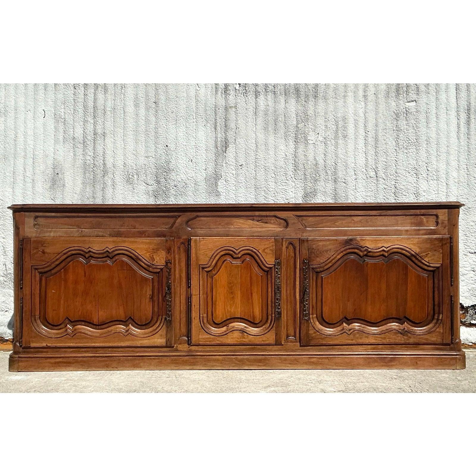 Antique Boho 19th Century Carved Credenza For Sale 3