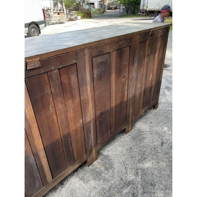 Antique Boho 19th Century Carved Tall Credenza For Sale 2