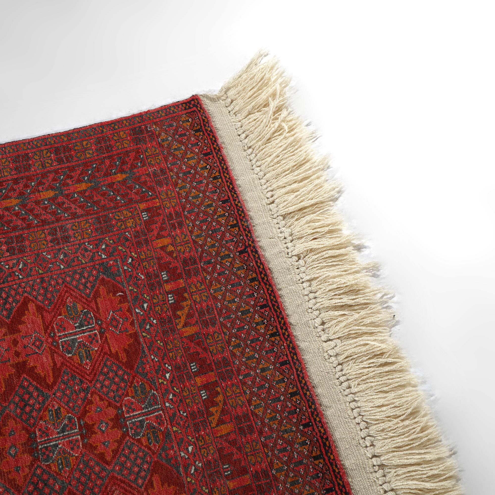 Antique Bokara Oriental Wool Rug with Allover Design Circa 1940 For Sale 5