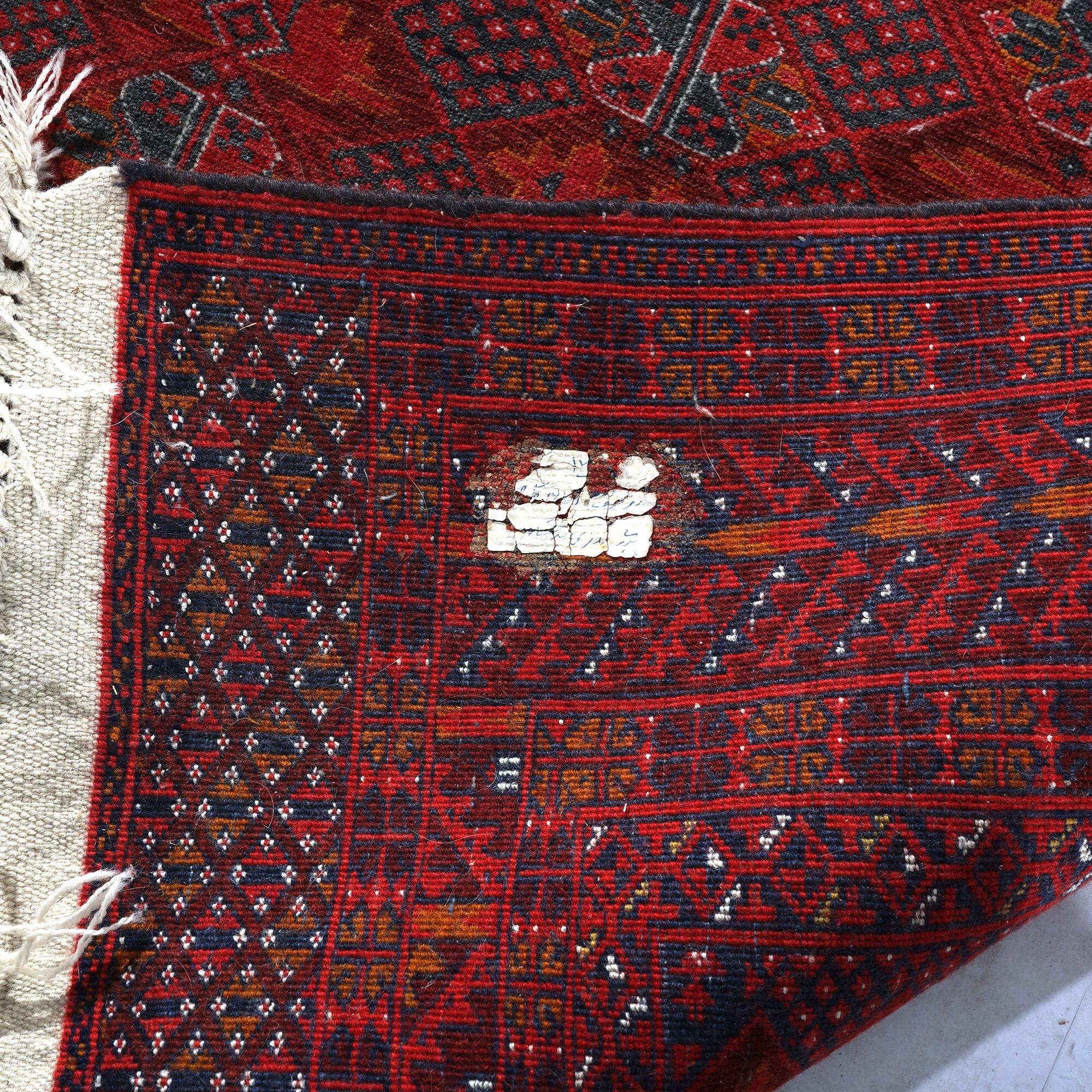 Antique Bokara Oriental Wool Rug with Allover Design Circa 1940 For Sale 6