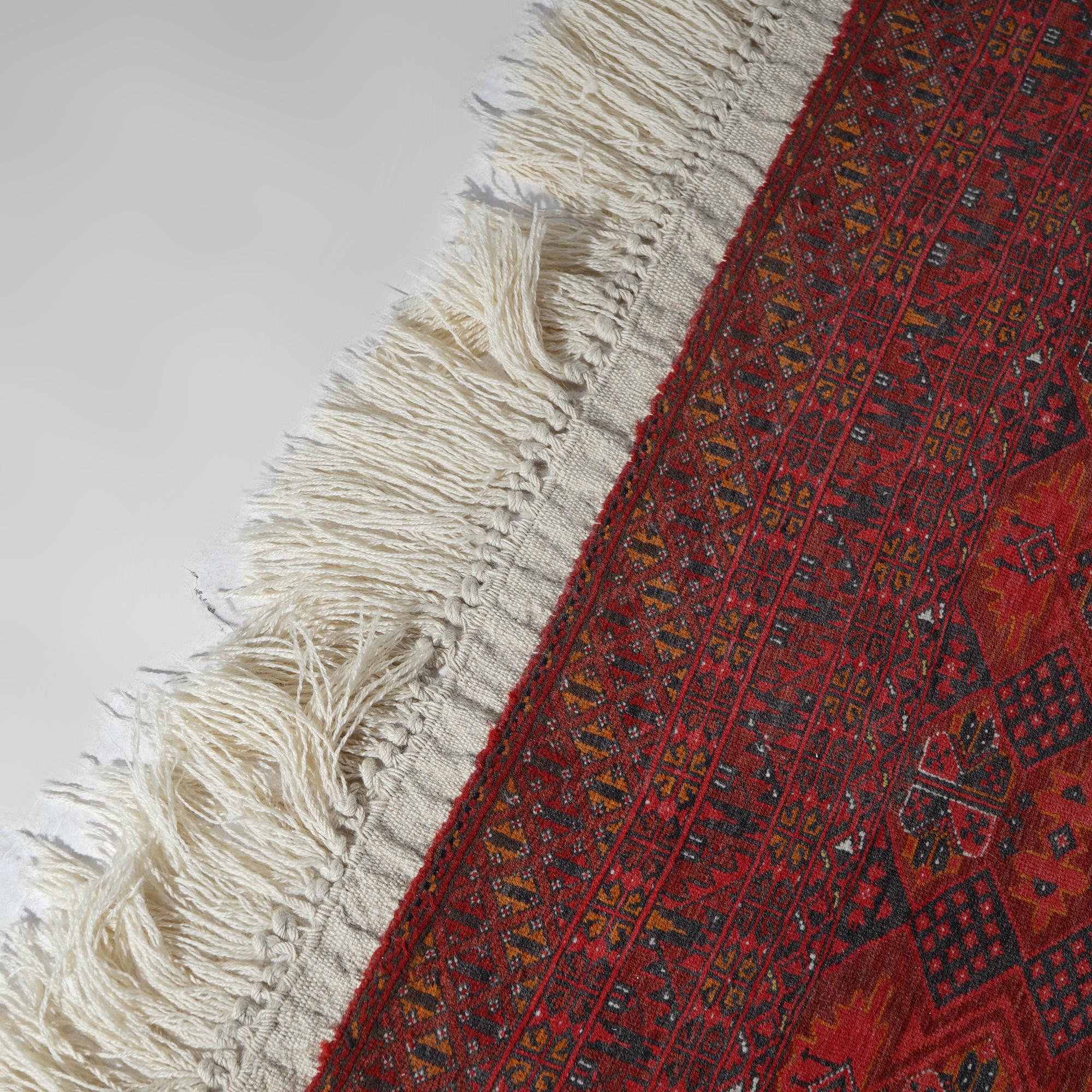 20th Century Antique Bokara Oriental Wool Rug with Allover Design Circa 1940 For Sale