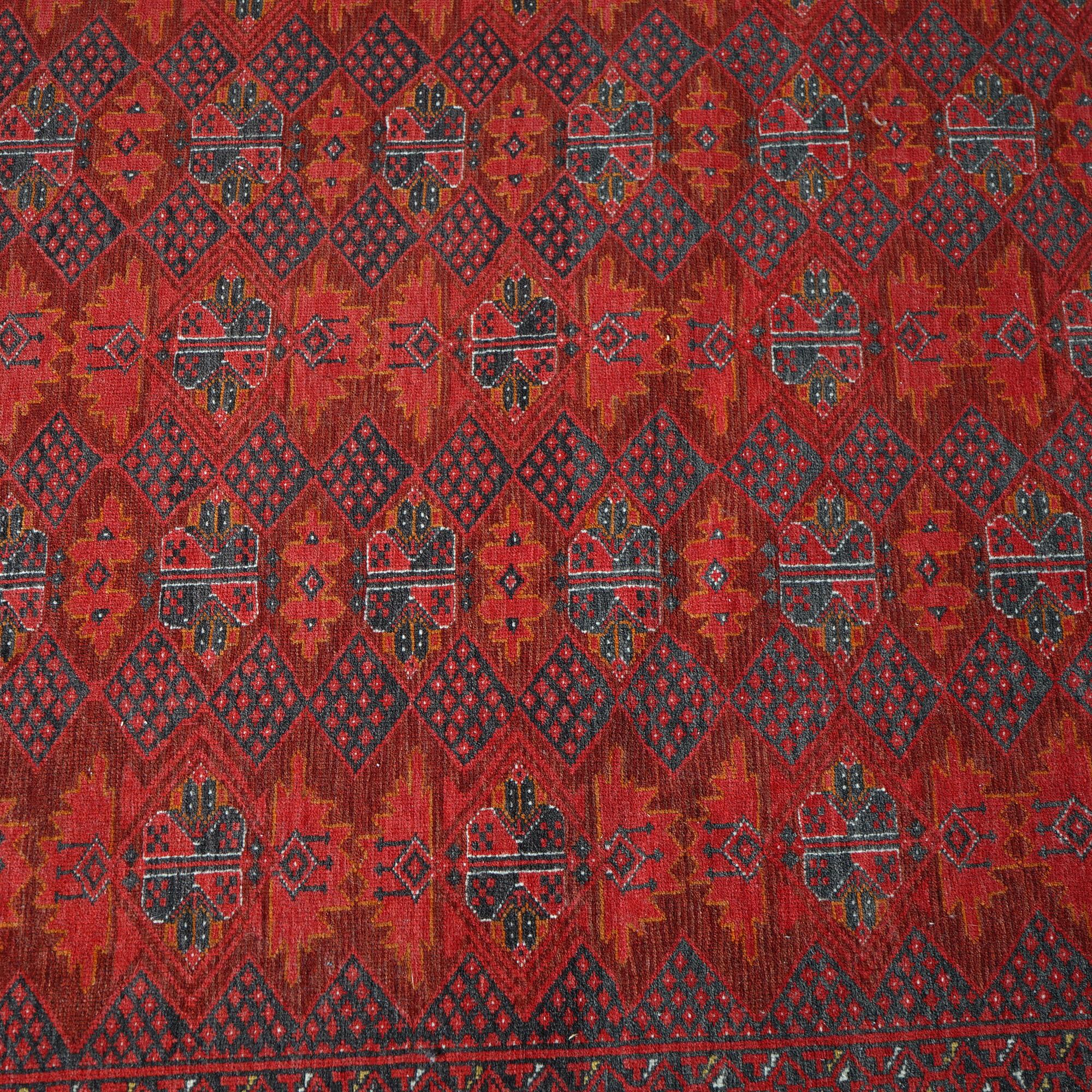 Antique Bokara Oriental Wool Rug with Allover Design Circa 1940 For Sale 2