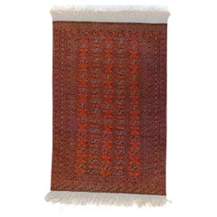 Antique Bokara Oriental Wool Rug with Allover Design Circa 1940